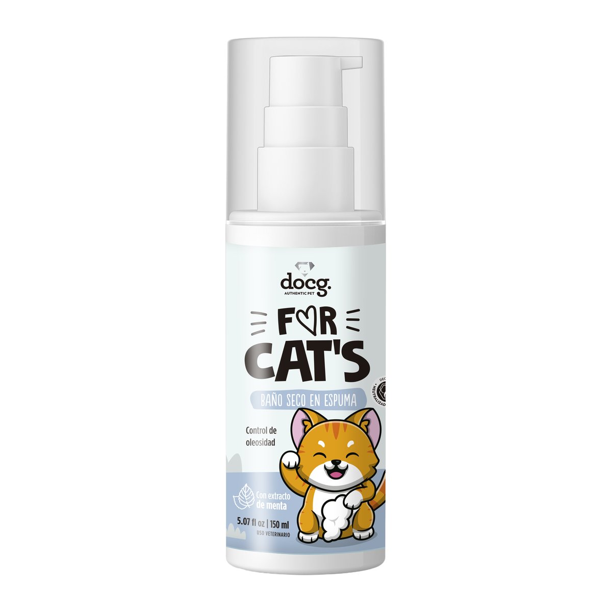 Docg For Cats Baño en Seco Espuma 150 ml