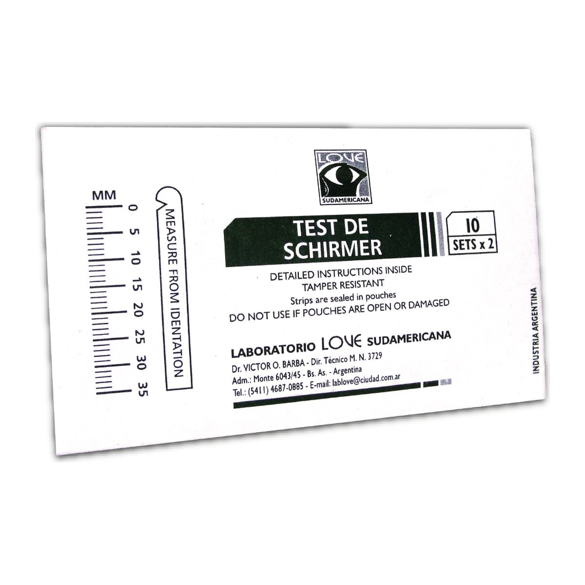 Love Test de Schirmer 20 tiras