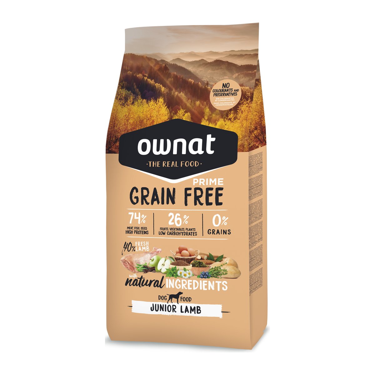 Ownat Grain Free Prime Junior Perro Cachorro Cordero 3 kg