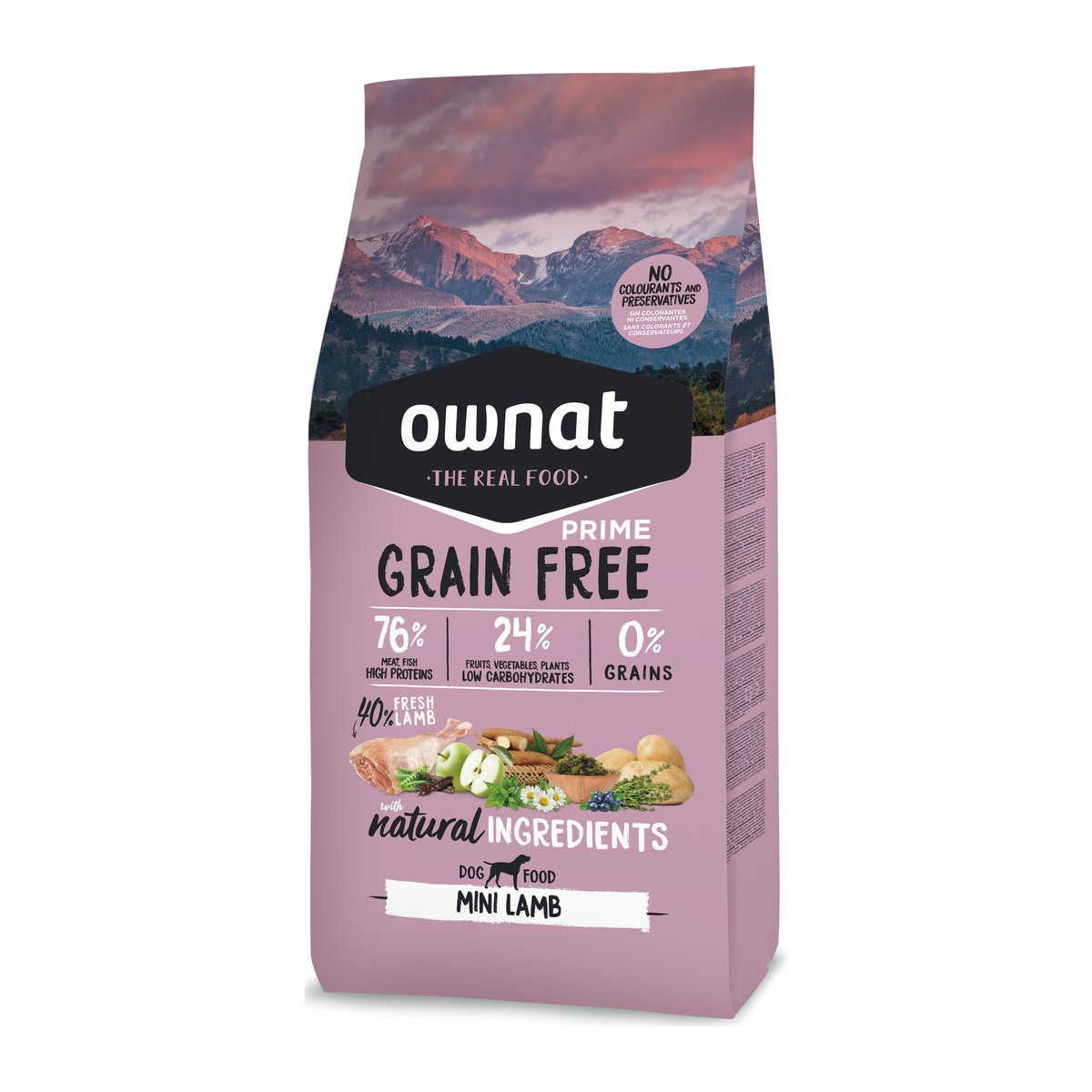 Ownat Grain Free Prime Mini Perro Adulto Cordero 3 kg