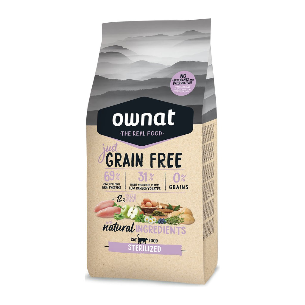 Ownat Just Grain Free Gato Esterilizado Pollo 8 kg