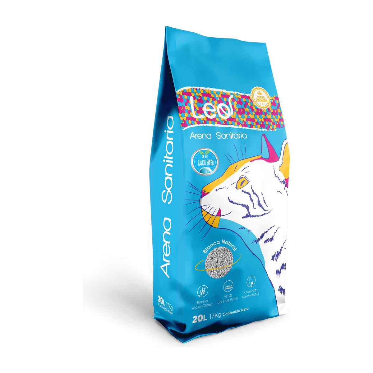 Bolsa de Arena Sanitaria Leo con Carbón Activado de 20 L / 17 kg