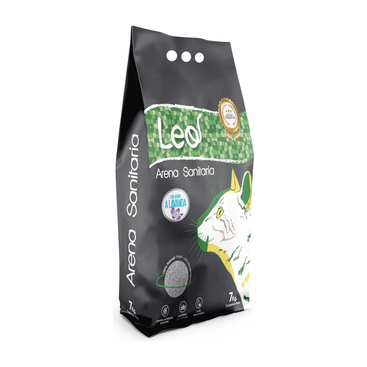 Arena Sanitaria Leo con Carbón Activado 7 kg