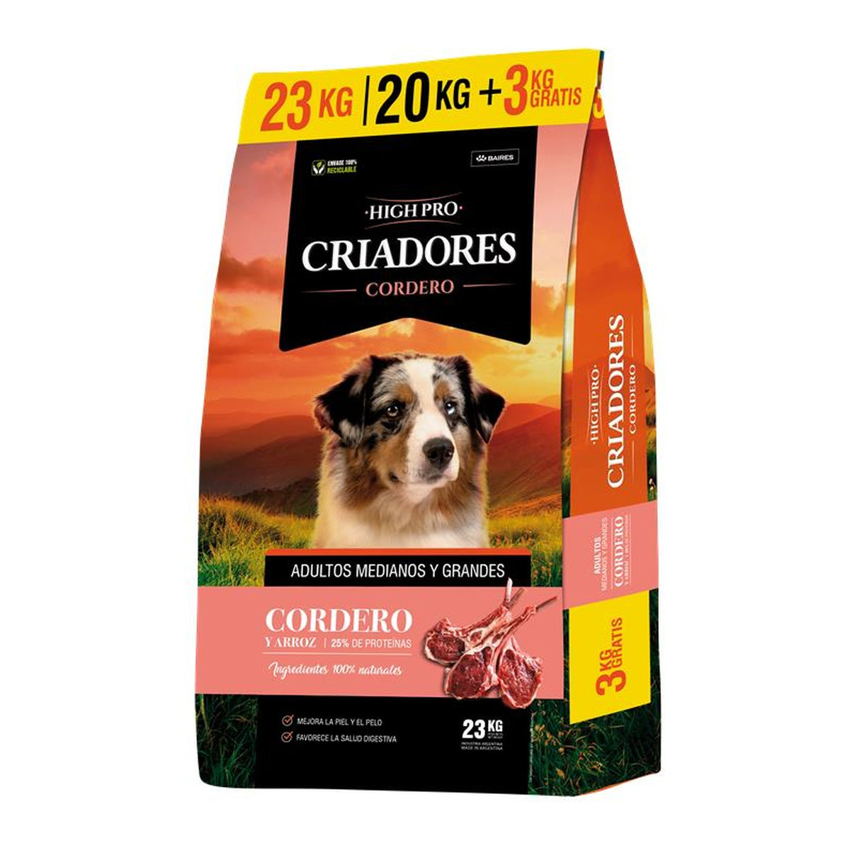 Criadores High Pro Adultos Cordero 20+3 KG