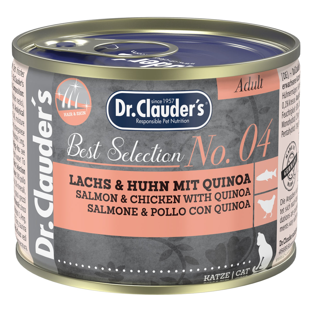 Dr. Clauder's Best Selection Gato No 4 Adulto Salmón & Pollo c/Quinua 200 g