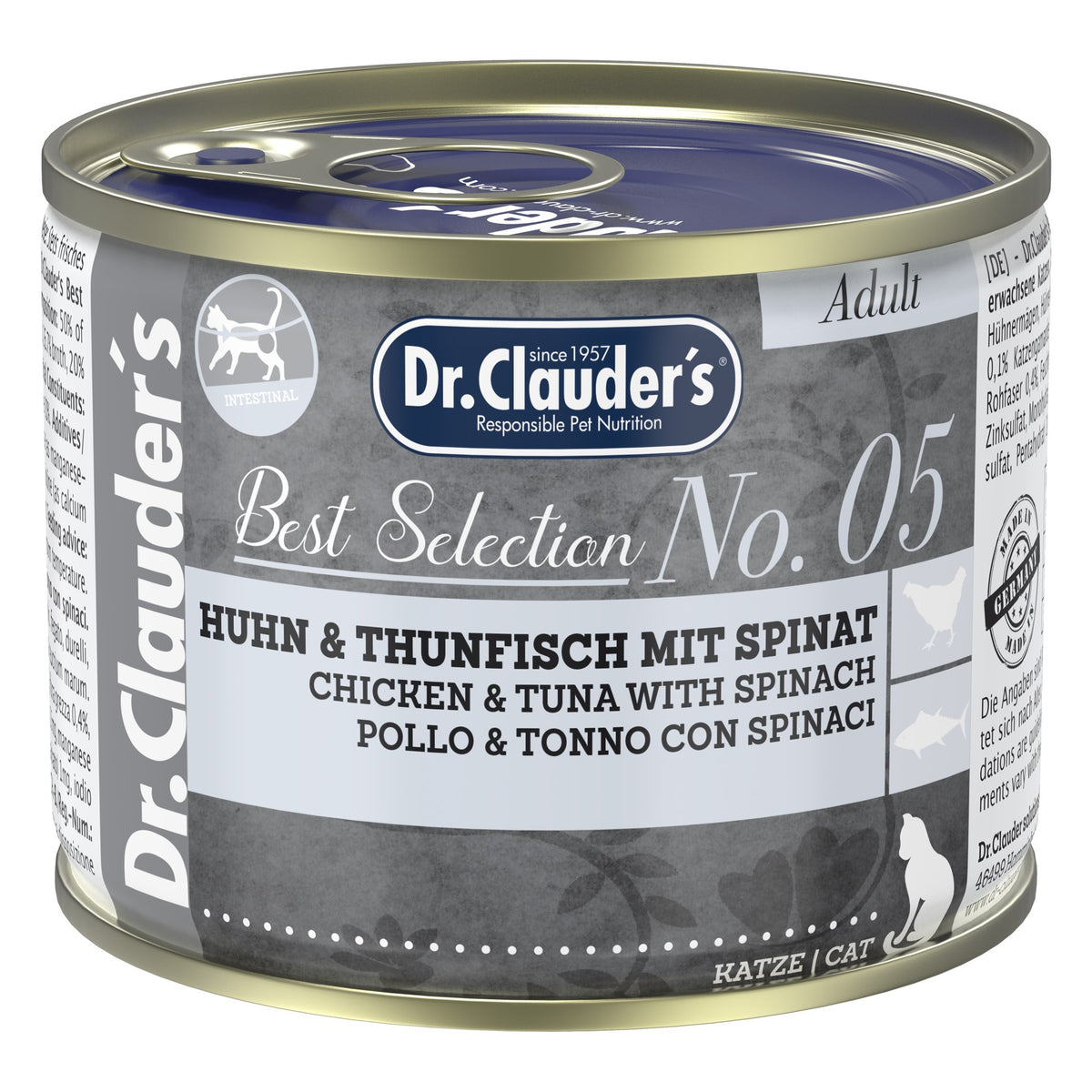 Dr. Clauder's Best Selection Gato No 5 Adulto Pollo & Atún c/Espinacas 200 g
