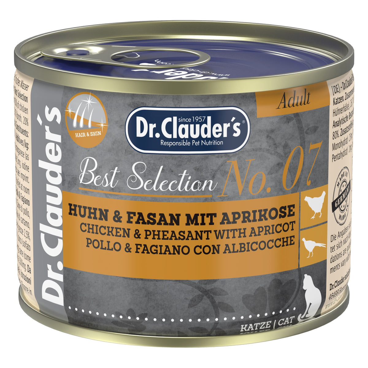 Dr. Clauder's Best Selection Gato No 7 Adulto Pollo & Faisán c/Albaricoques 200 g