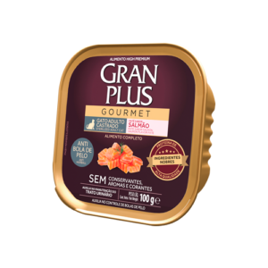 Gran Plus Paté Gourmet Gato Adulto Esterilizados Bola de Pelo Salmón 100 g