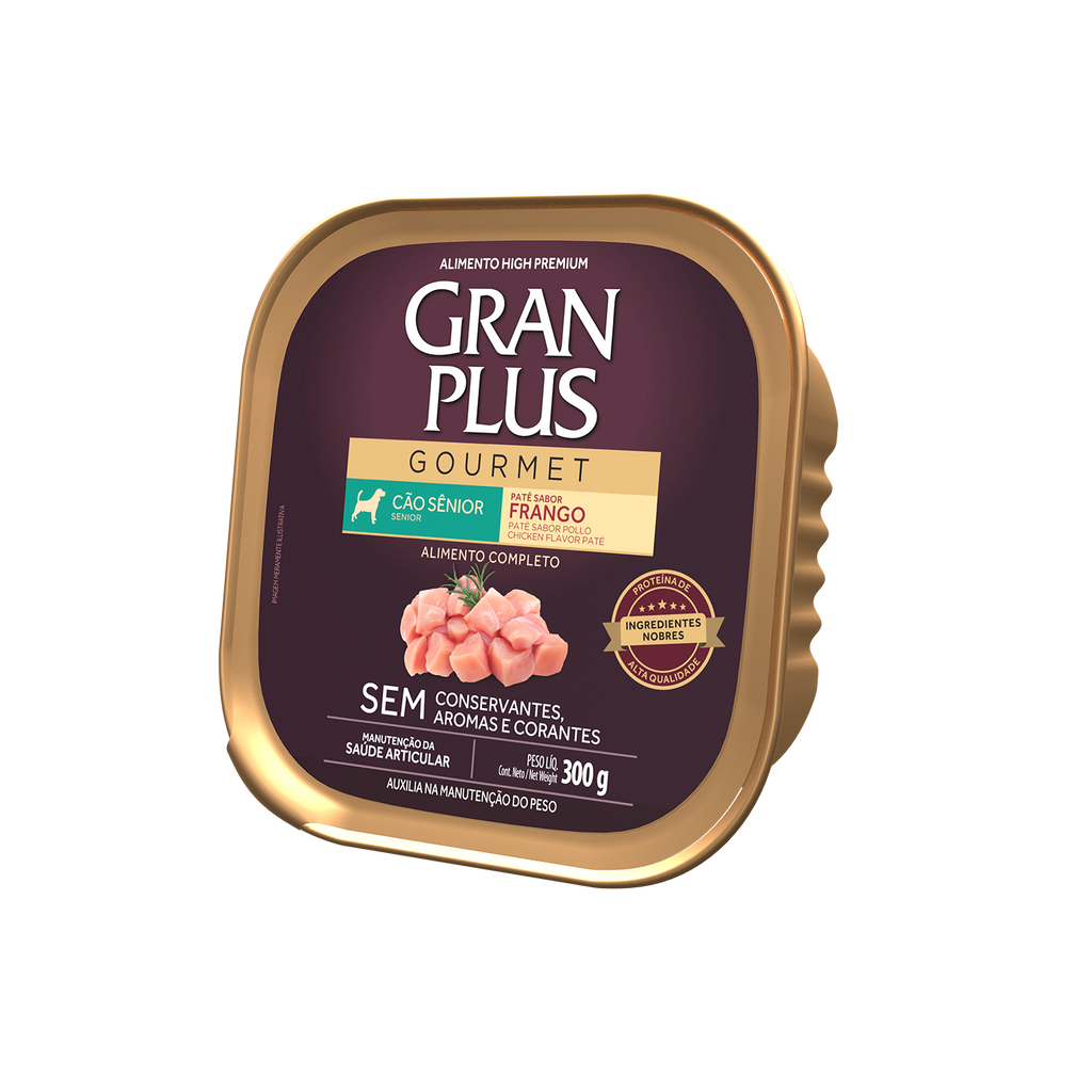 Gran Plus Paté Gourmet Perro Senior Pollo 300 g