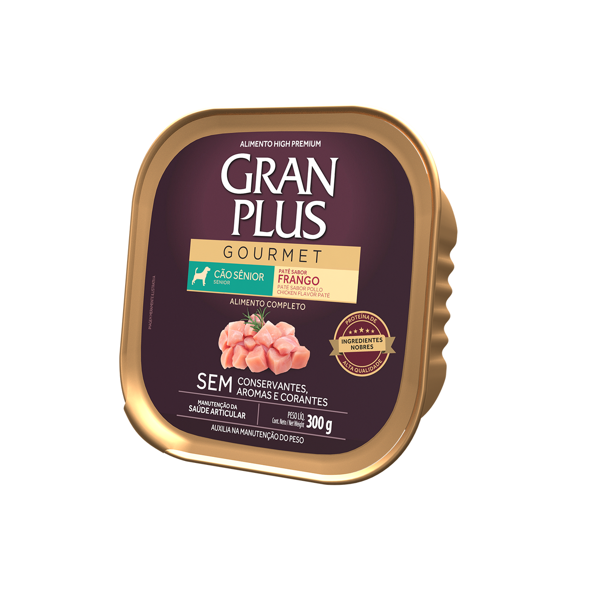 Gran Plus Paté Gourmet Perro Senior Pollo 300 g