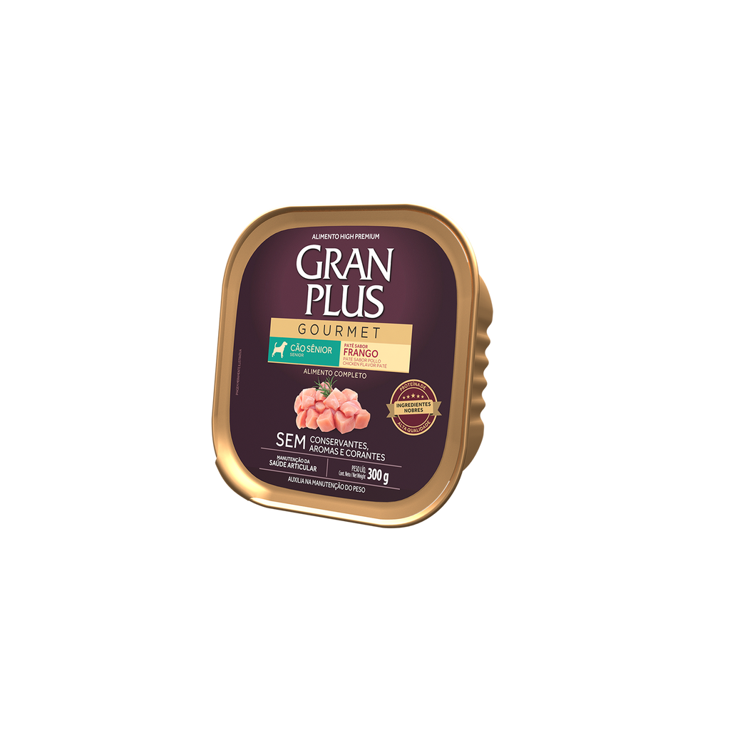 Gran Plus Paté Gourmet Perro Senior Pollo 300 g