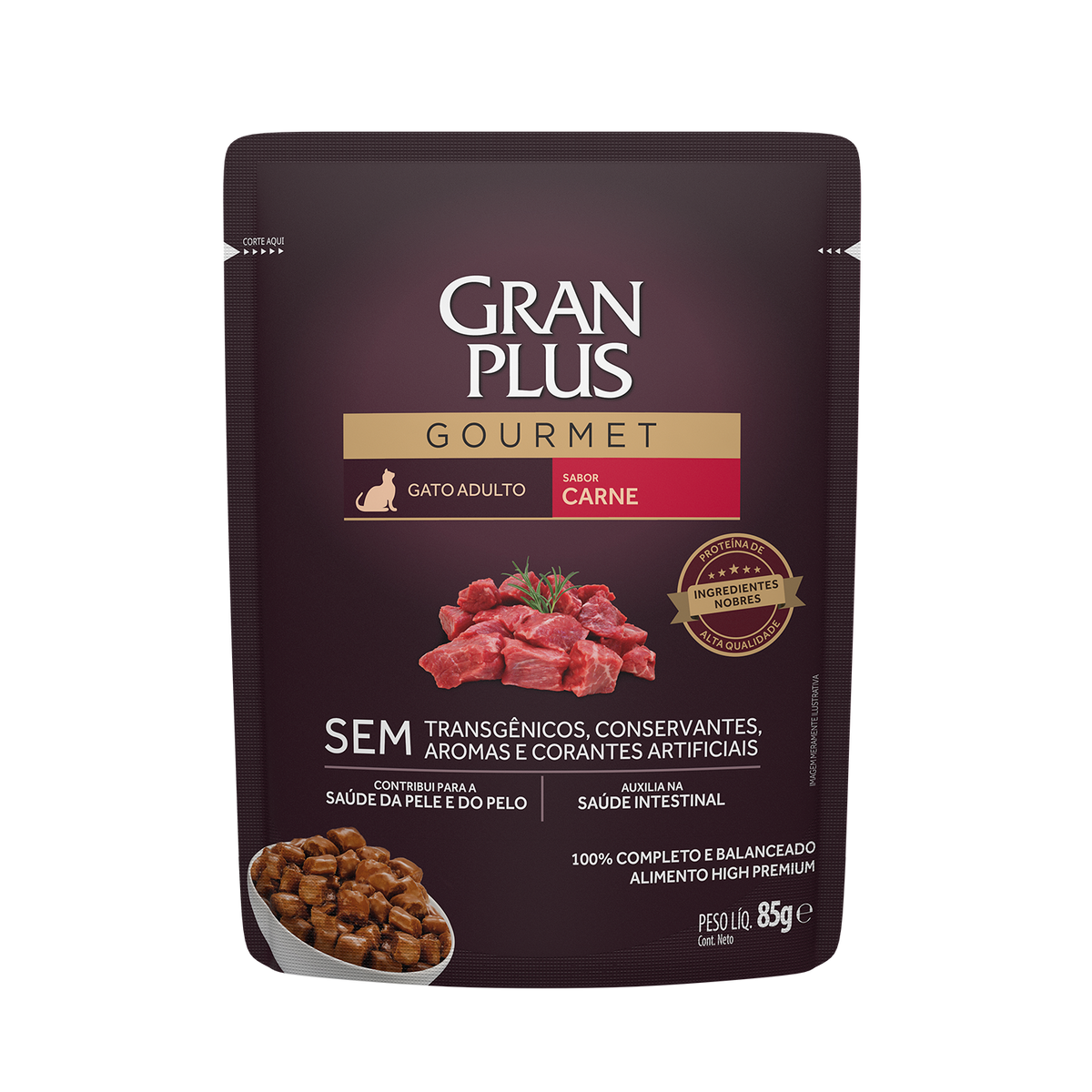 Gran Plus Sobre Gato Adulto Carne 85 g