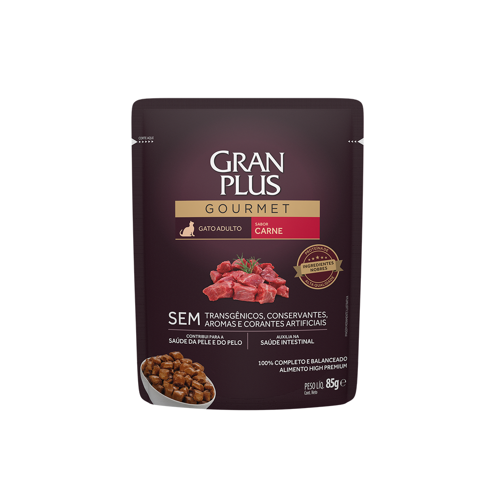 Gran Plus Sobre Gato Adulto Carne 85 g