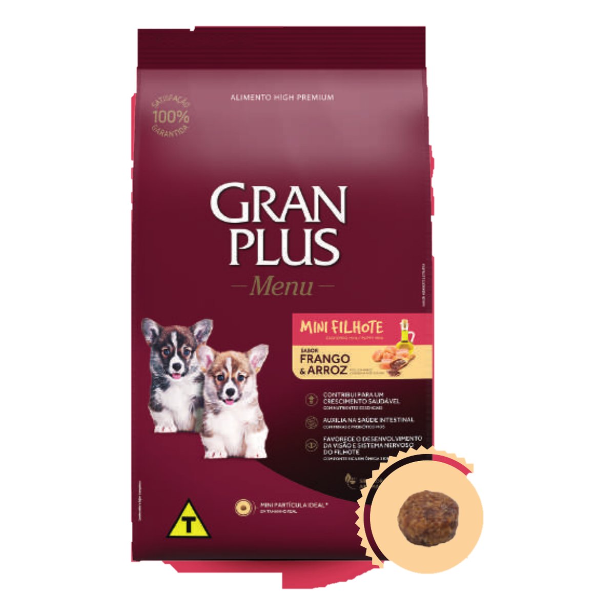Gran Plus Cachorro Perro Pequeño Mini Pollo y Arroz 3 KG