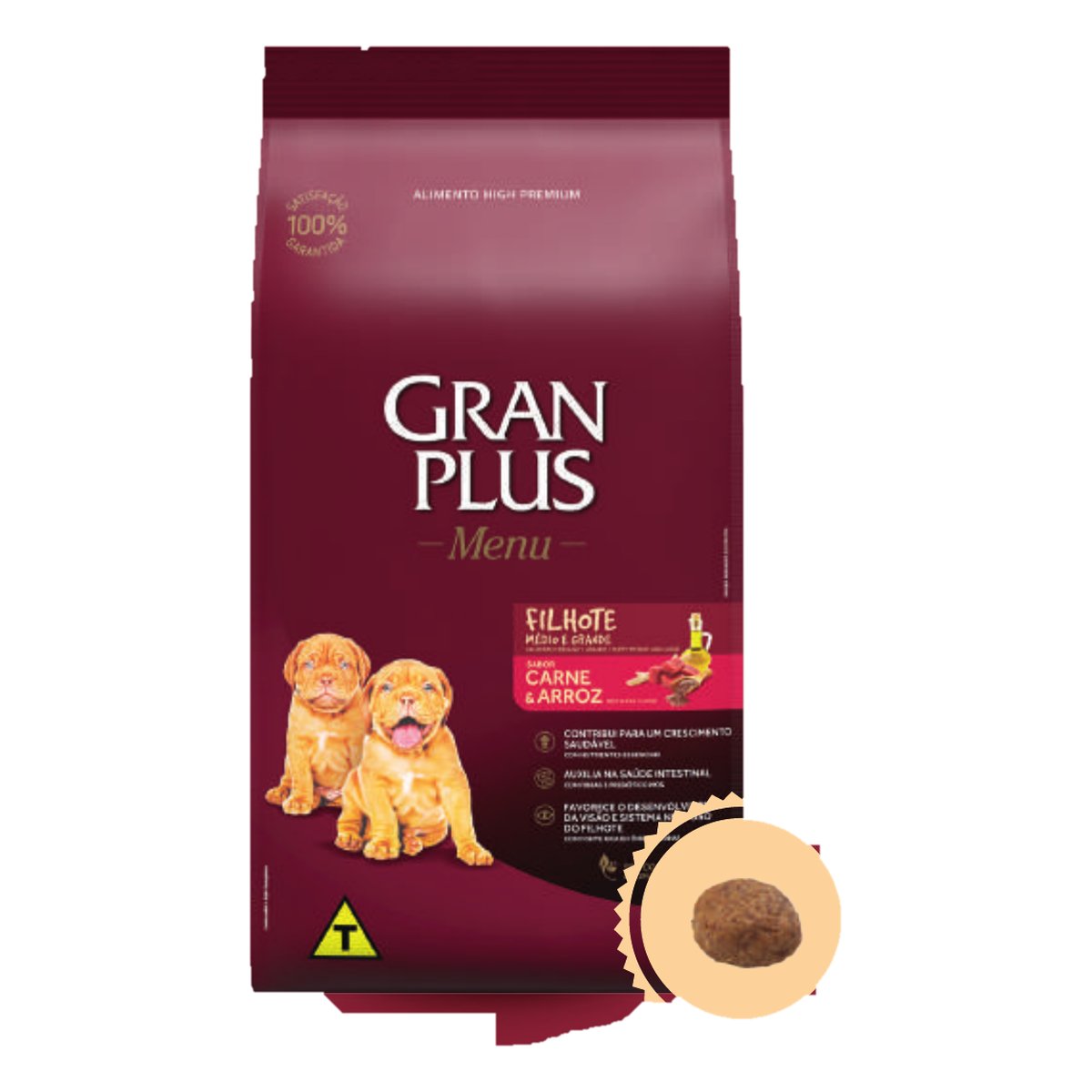 Gran Plus Cachorro Perro Pequeño Carne y Arroz 15 KG