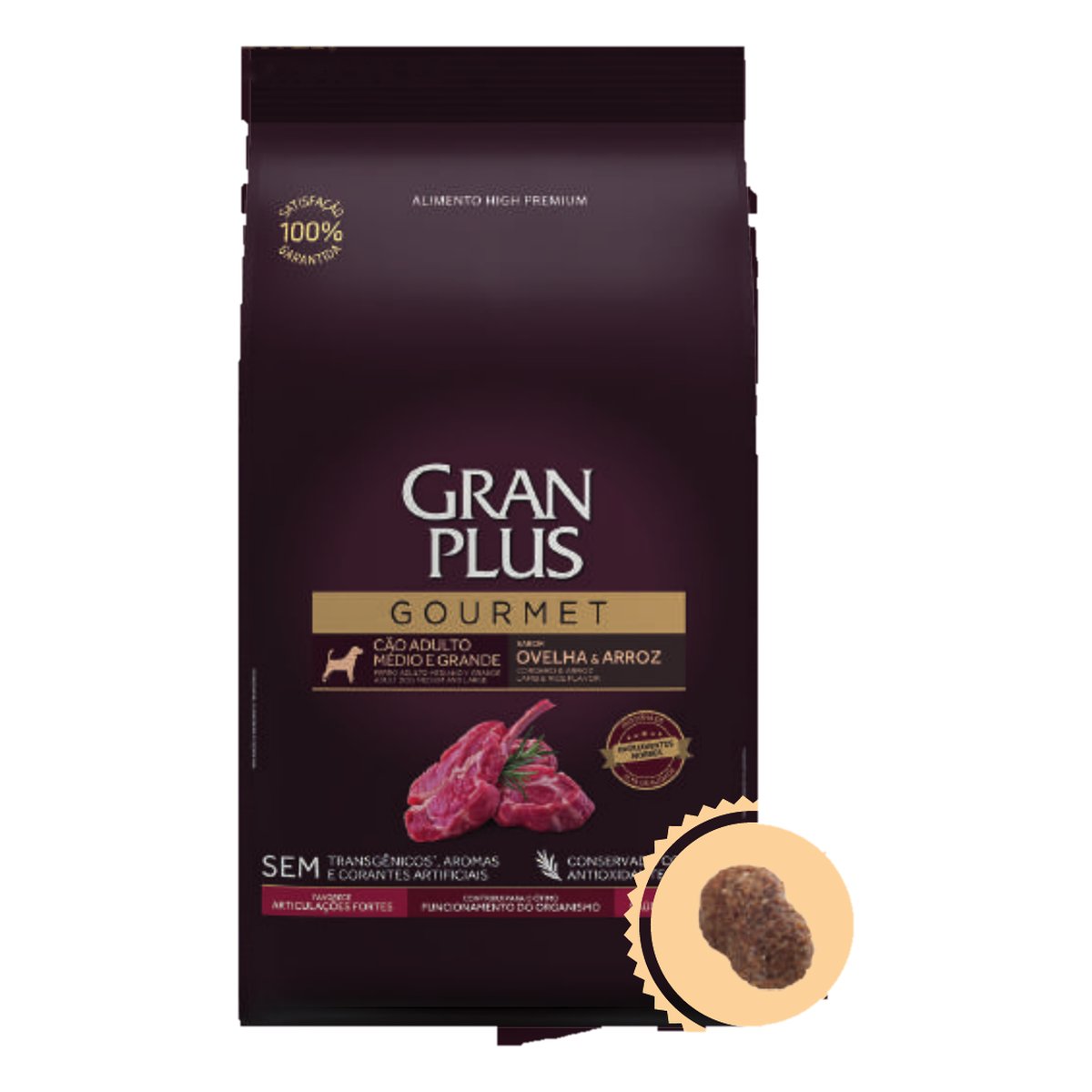 Gran Plus Gourmet Perro Mediano y Grande Cordero y Arroz 3 KG