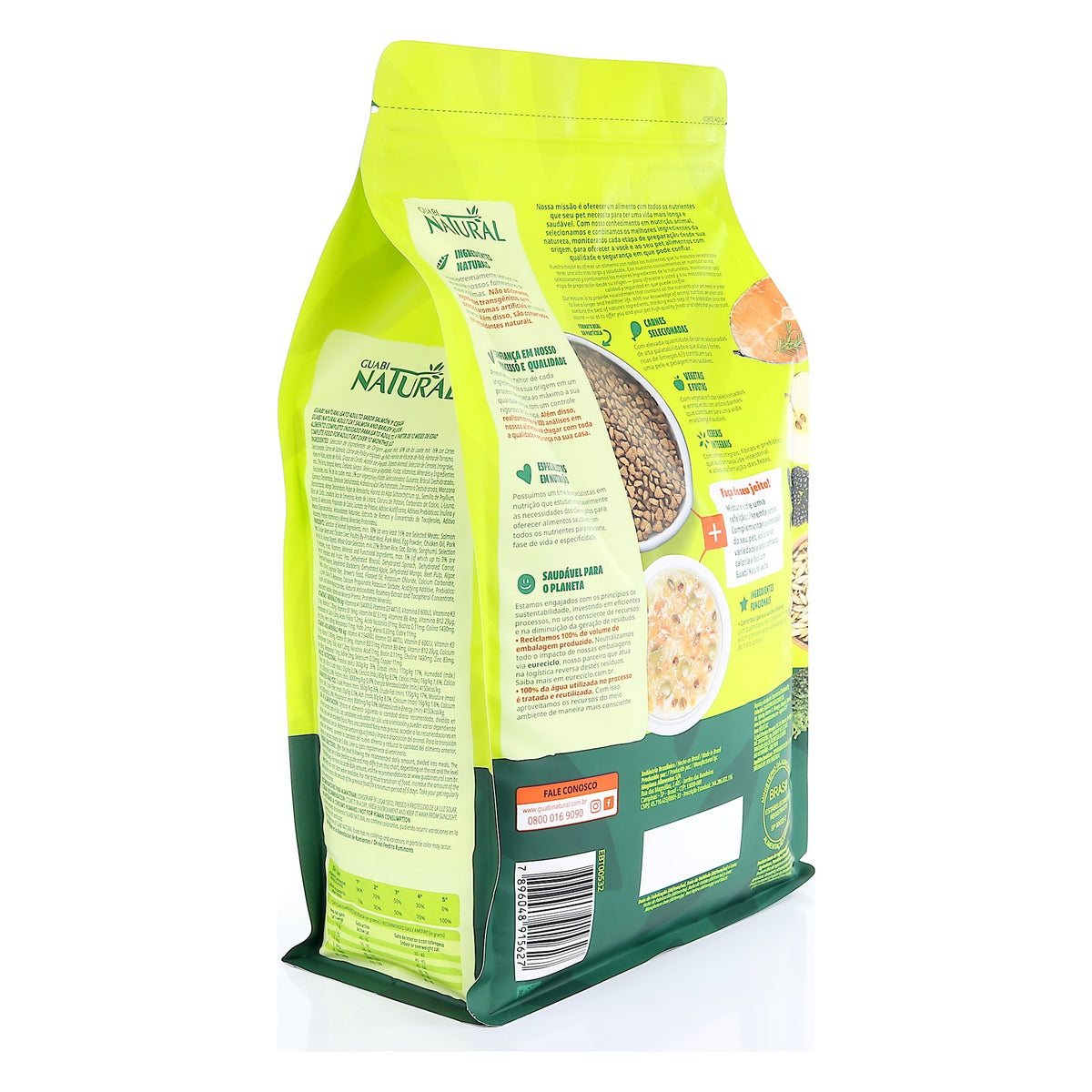 Guabi Natural Gato Adulto Salmón e Cebada 1.5 KG
