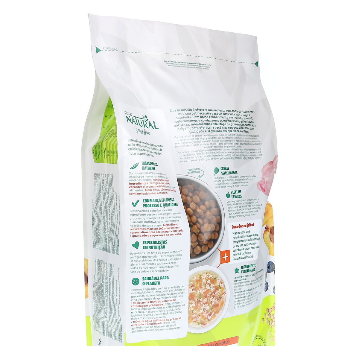 Guabi Natural Grain Free Perro Adulto Medianos Pollo e Lentilha Sc 12 KG