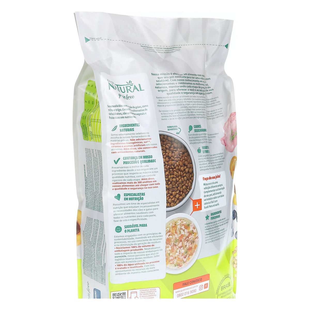 Guabi Natural Grain Free Perro Adulto Razas Pequeñas Pollo e Lentilha Sc 10.1 KG