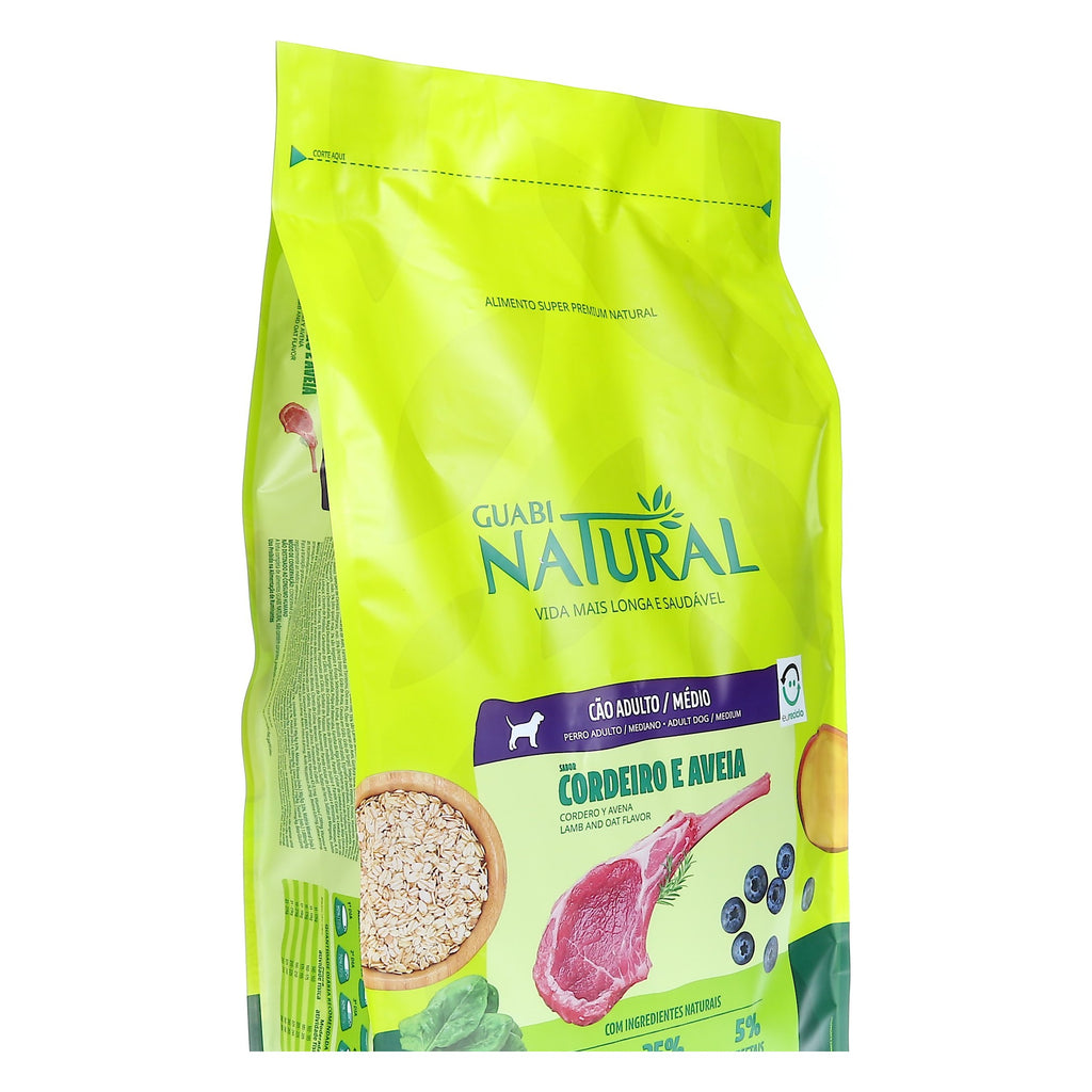 Guabi Natural Perro Adulto Medianos Cordero e Avena Sc 12 KG