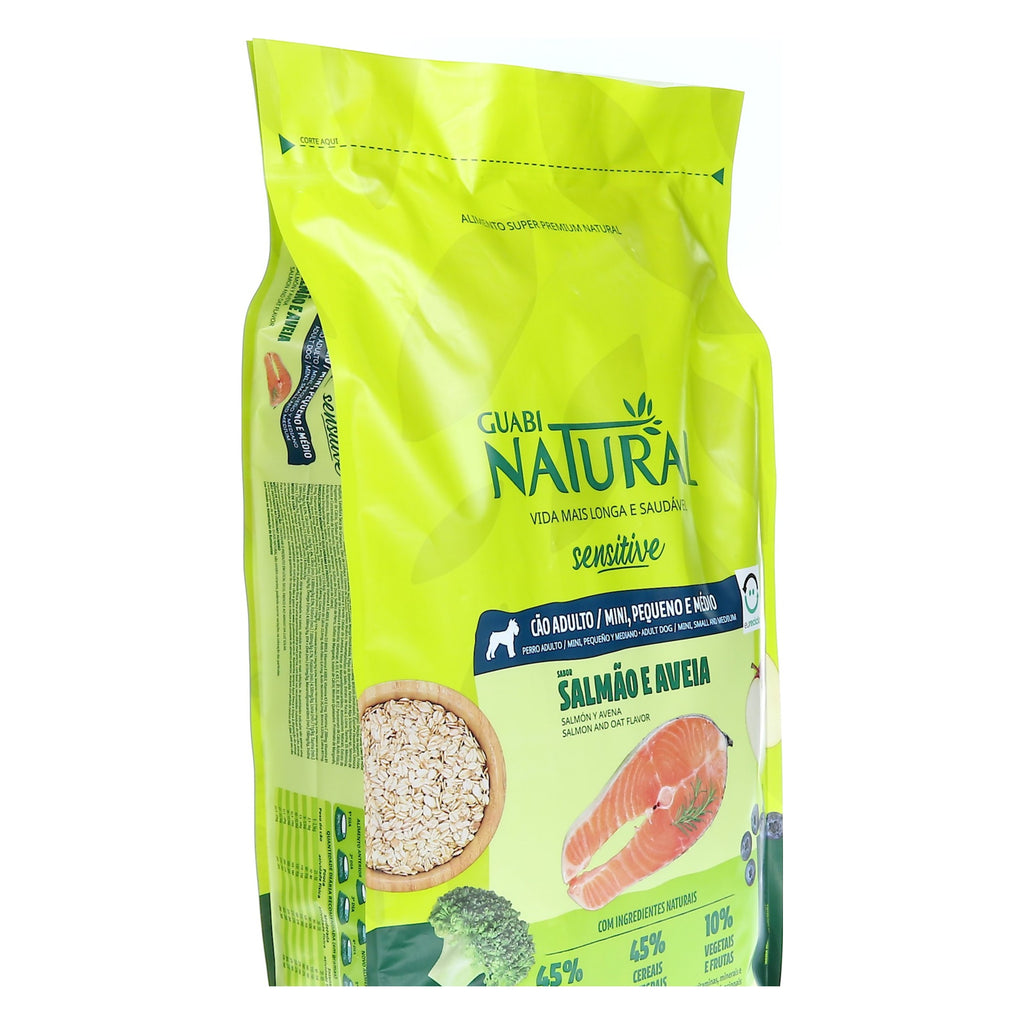 Guabi Natural Perro Adulto Pequeños y Medianos Sensitive Salmón e Avena Sc 10.1 KG