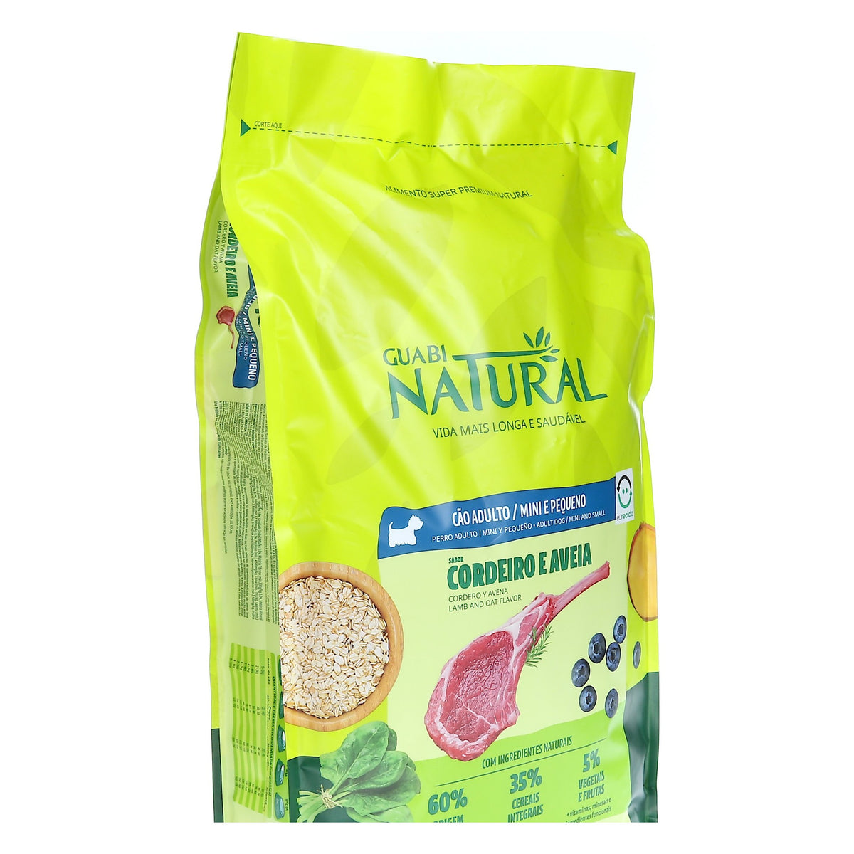 Guabi Natural Perro Adulto Razas Pequeñas Cordero e Avena Sc 10.1 KG