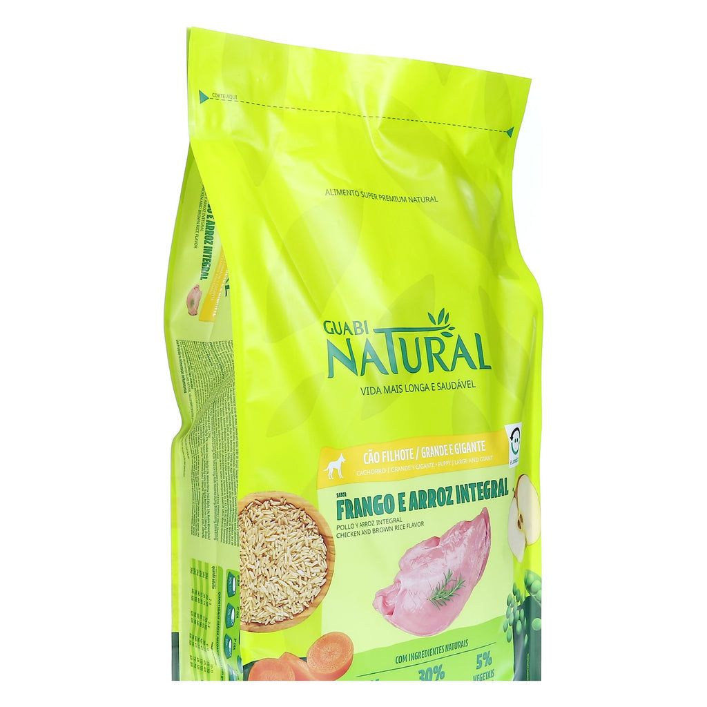 Guabi Natural Perro Cachorros Grandes y Gigantes Pollo e Arroz Integral Sc 12 KG