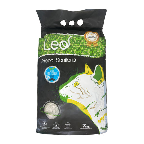 Arena sanitaria Leo 7 kg Fresh y Carbón activado