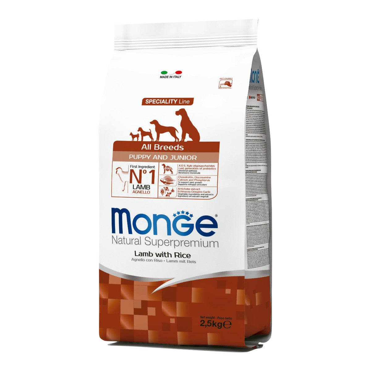 Monge Puppy All breeds Cordero y Arroz 2.5 kg