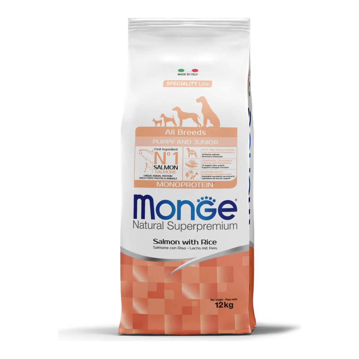 Monge Puppy All breeds Salmon y Arroz 12 kg