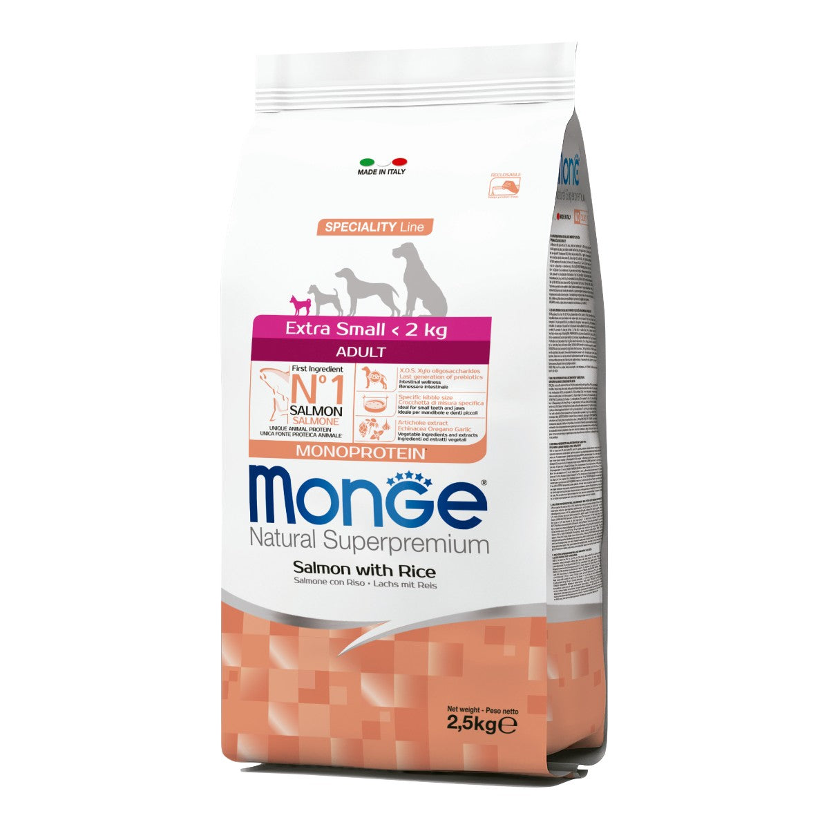 Monge Adult Extra Small Salmon y Arroz 2.5 kg