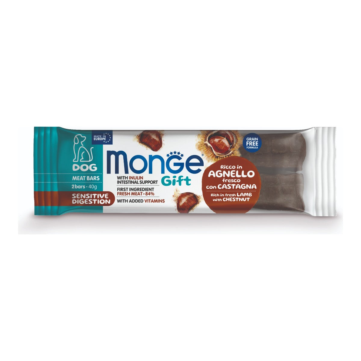 Monge Gift Meat Bars Sensitive Digestion Dog (Cordero+Castaña) 40 g