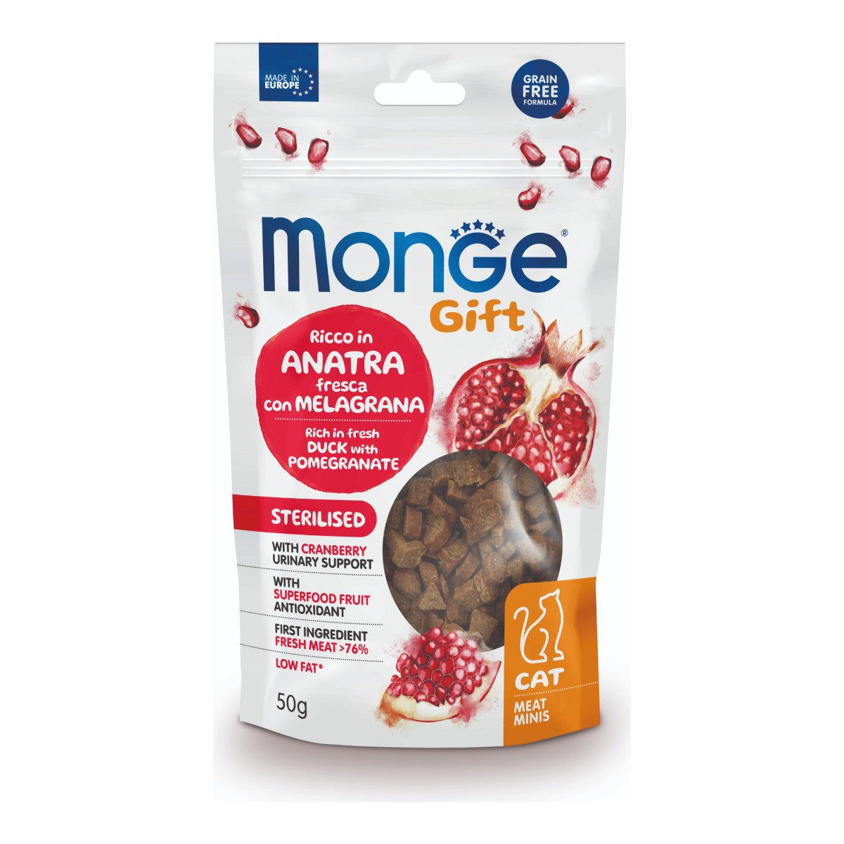 Monge Gift Meat Minis Sterilised Cat (Pato+Granada) 50 g