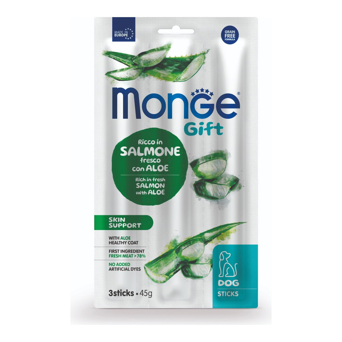 Monge Gift Sticks Skin Support Dog (Salmon+Aloe) 45 g