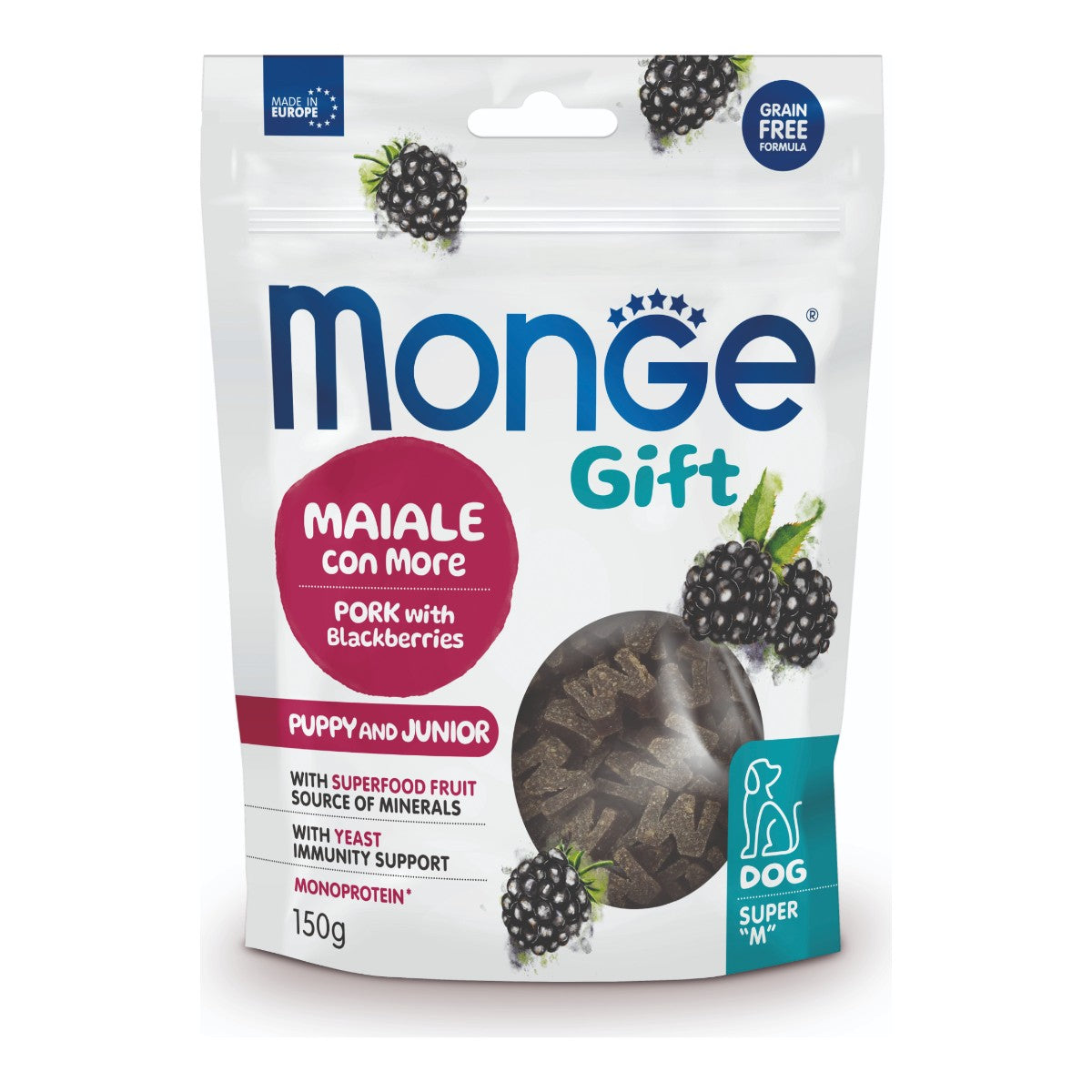 Monge Gift Super "M" Puppy Dog (Cerdo+Moras) 150 g