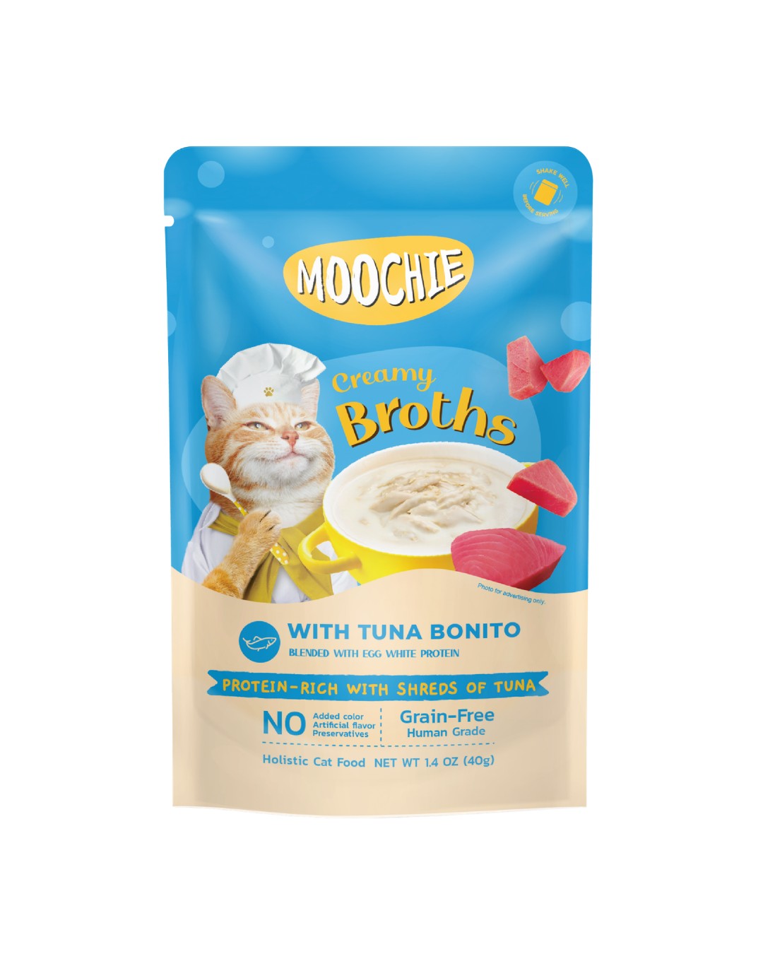 Moochie Caldo Cremoso para Gato Atún Bonito 40 g