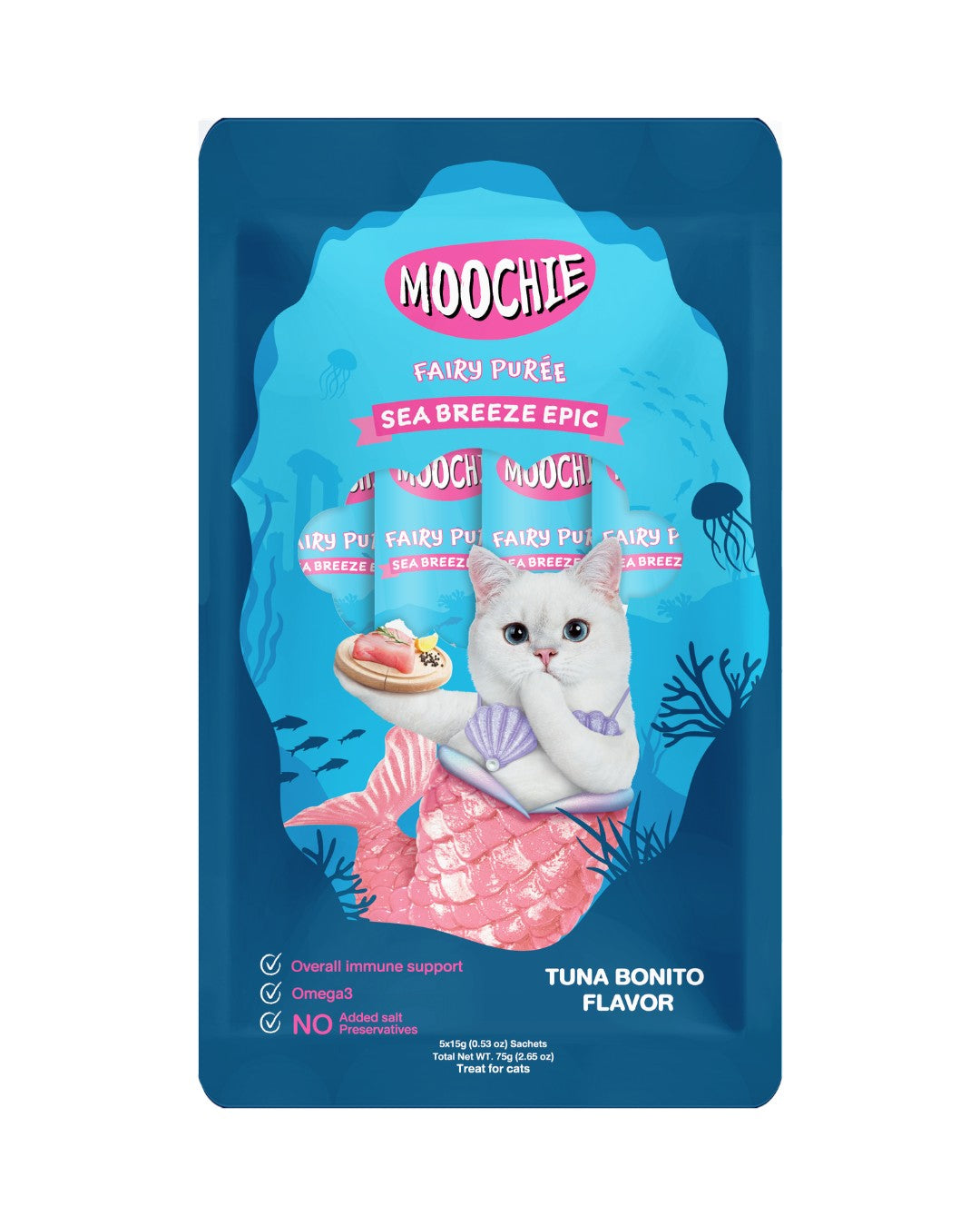 Moochie Cat Lickable Atún Bonito 5 x 15 g