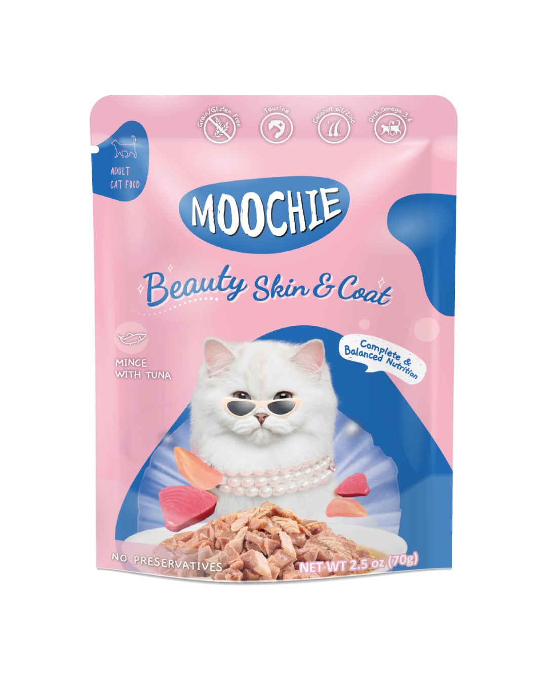 Moochie Cat Benefits Beauty Skin & Coat Atún Pouch 70 g