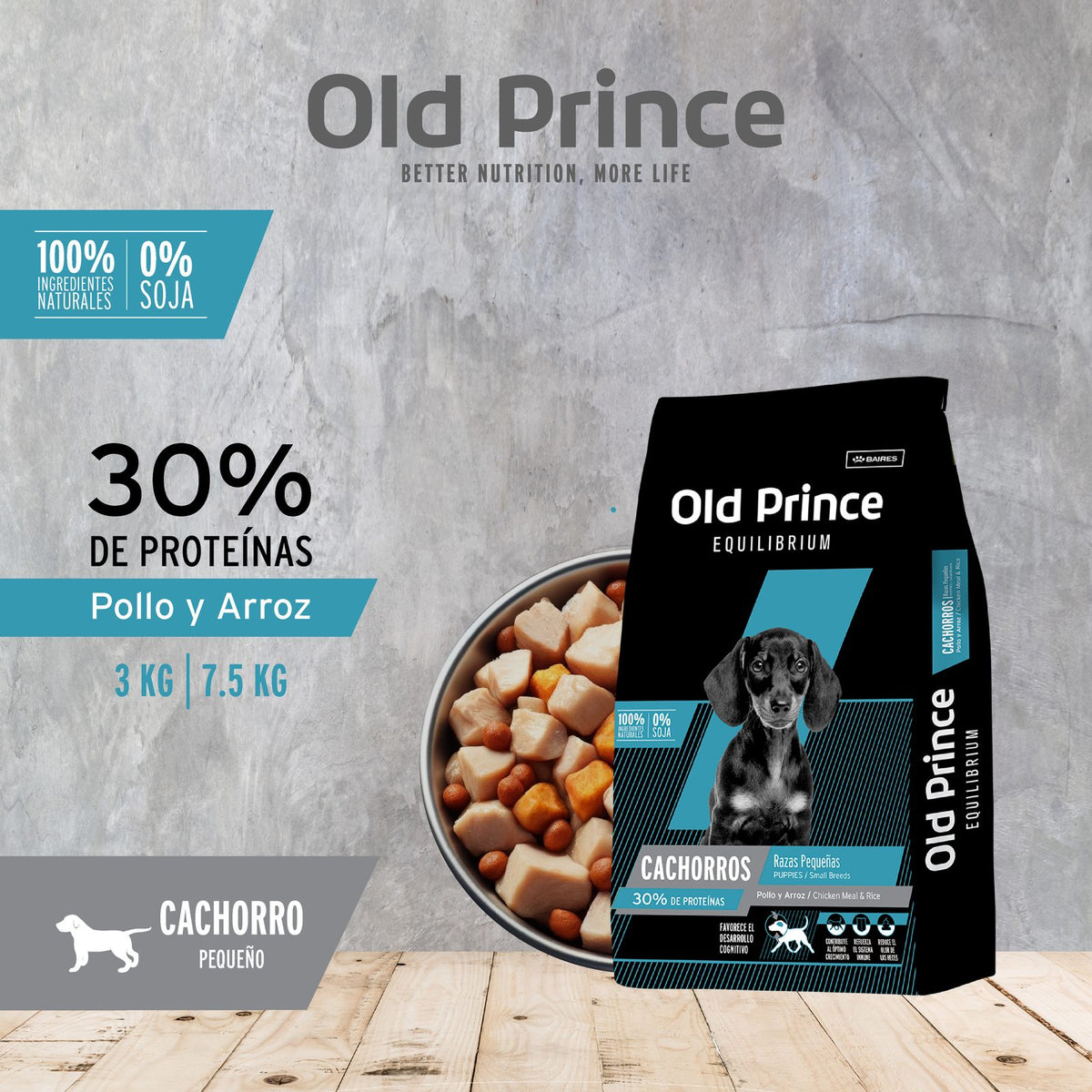 Old Prince Equilibrium Cachorros Razas Pequeñas 7.5 KG