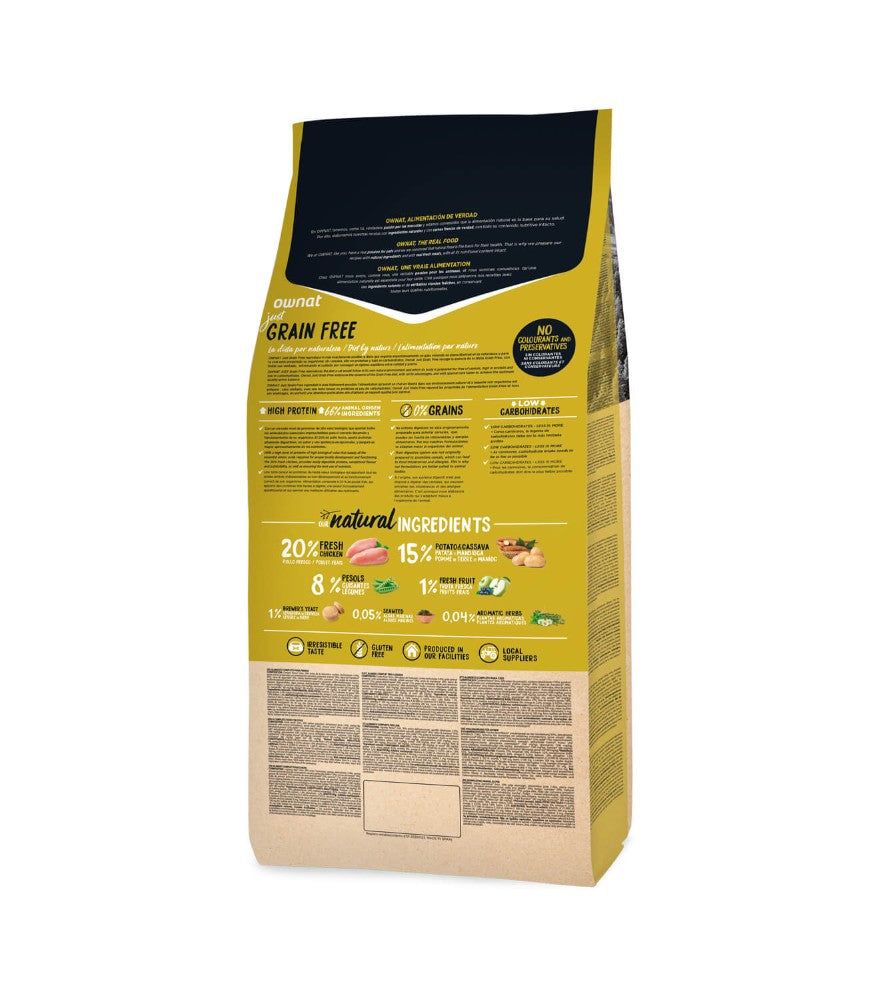 Ownat Just Grain Free Junior Perro Cachorro Pollo 3 kg