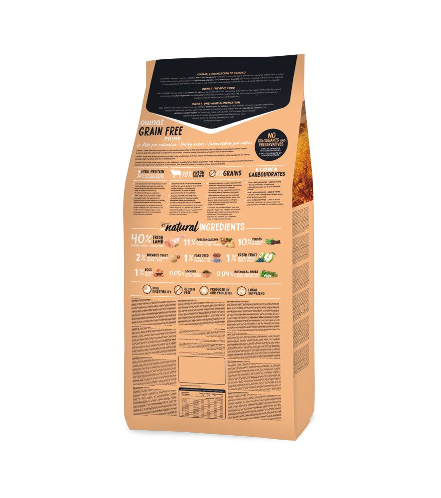 Ownat Grain Free Prime Junior Perro Cachorro Cordero 12 kg