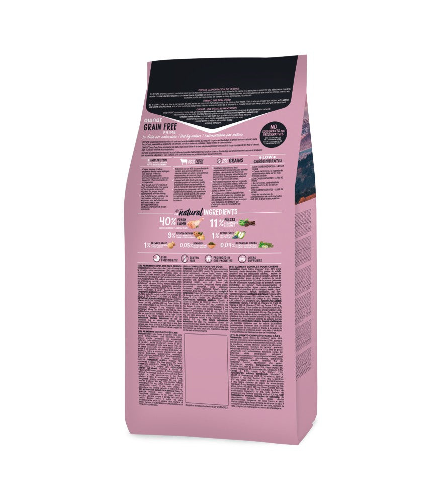 Ownat Grain Free Prime Mini Perro Adulto Cordero 1 kg