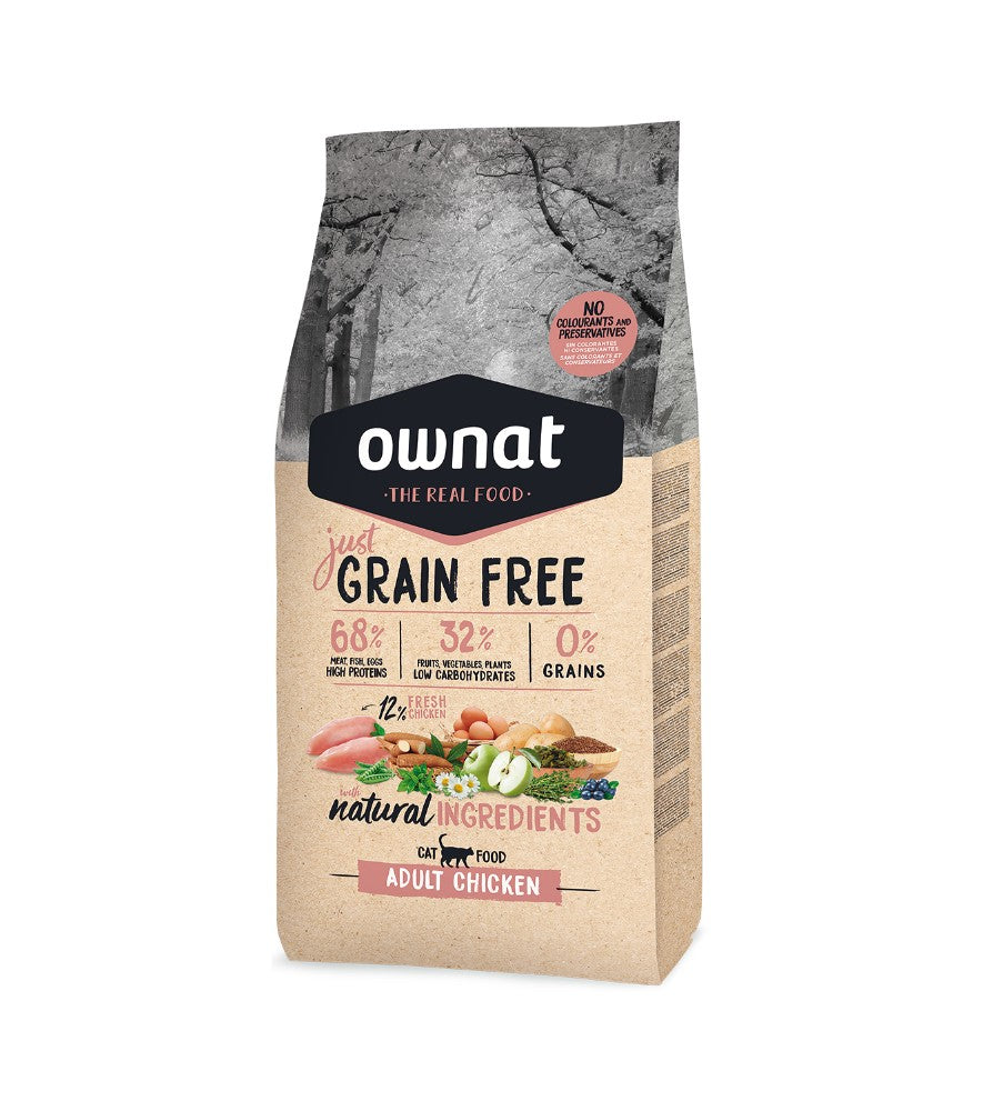 Ownat Just Grain Free Gato Adulto Pollo 8 kg