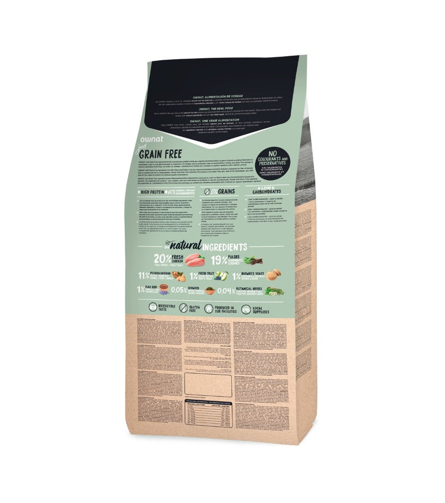 Ownat Just Grain Free Perro Adulto Pollo 14 kg