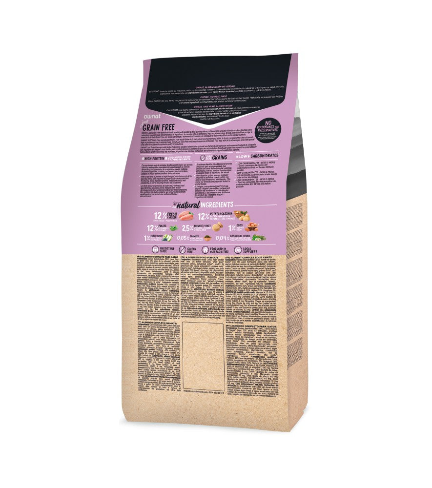 Ownat Just Grain Free Gato Esterilizado Pollo 8 kg