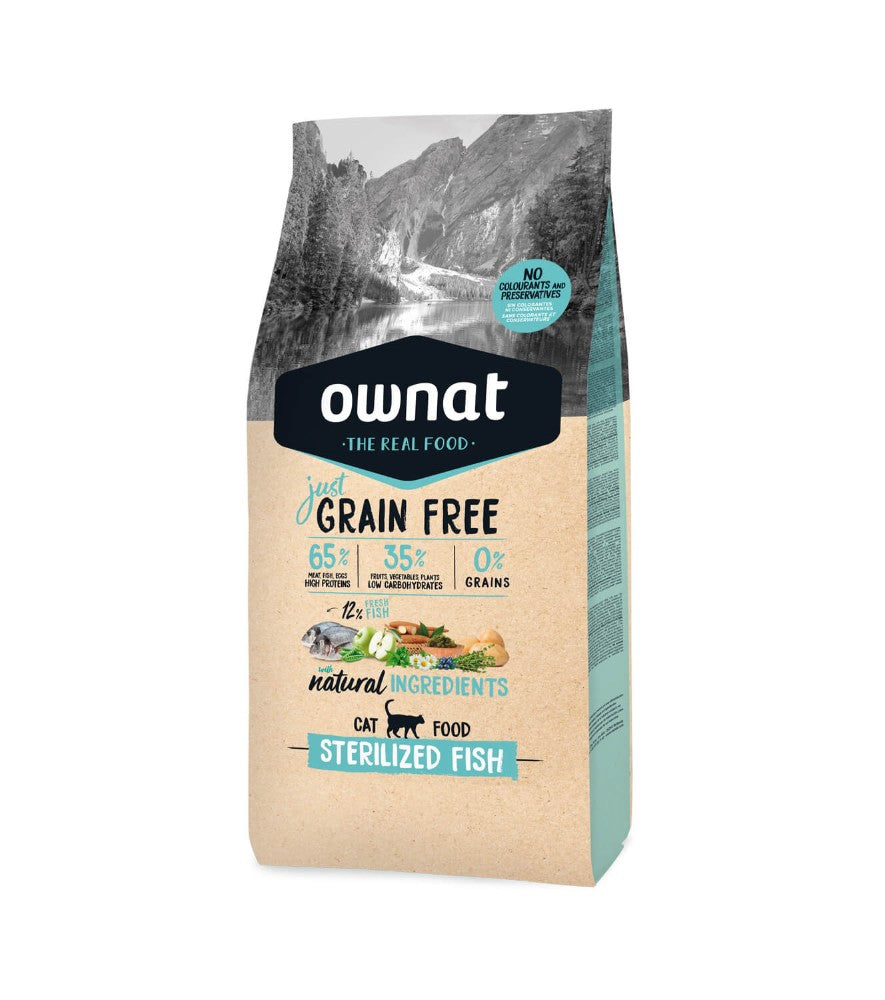 Ownat Just Grain Free Gato Esterilizado Pescado 3 kg