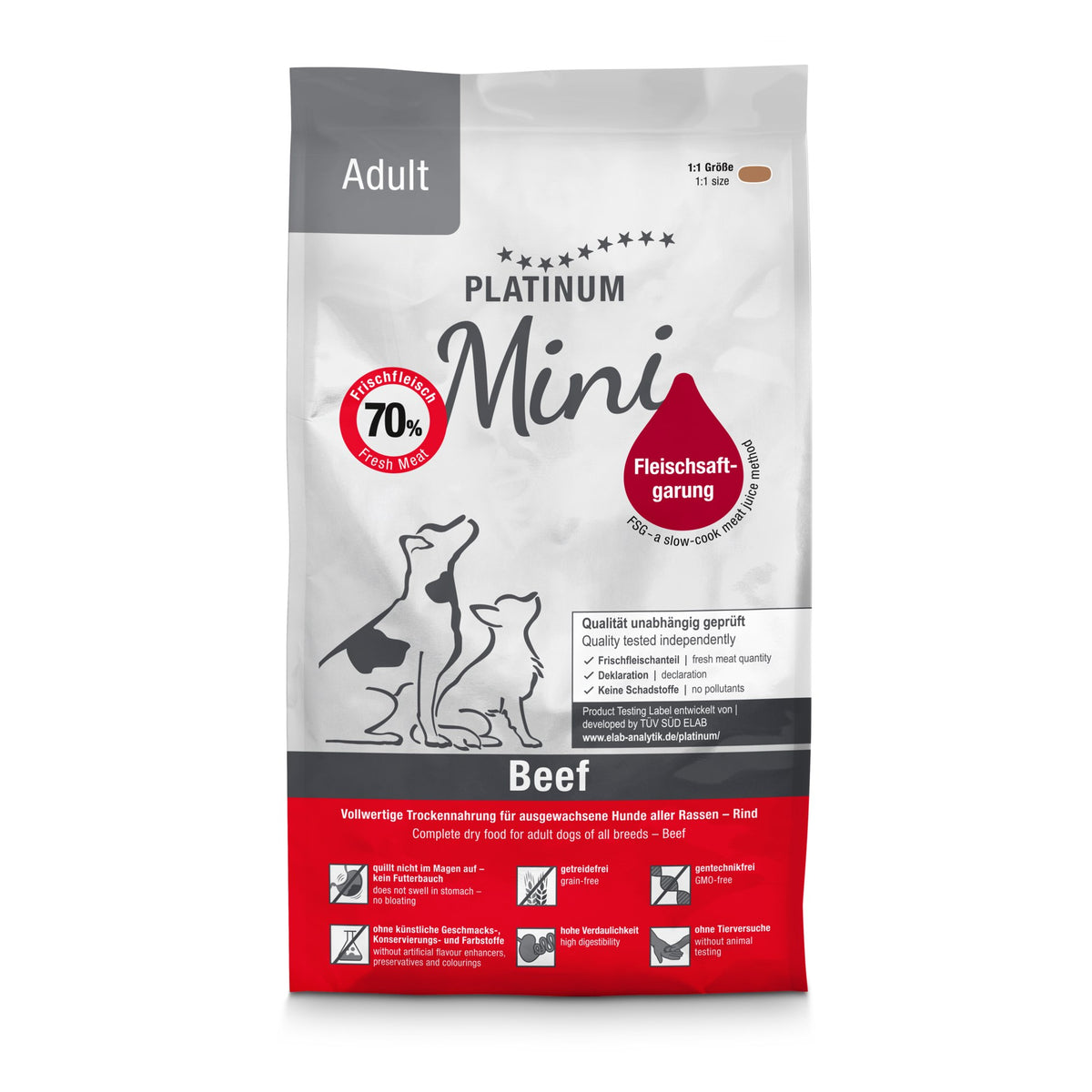 Platinum Dog Adult Beef Mini 0.9 kg