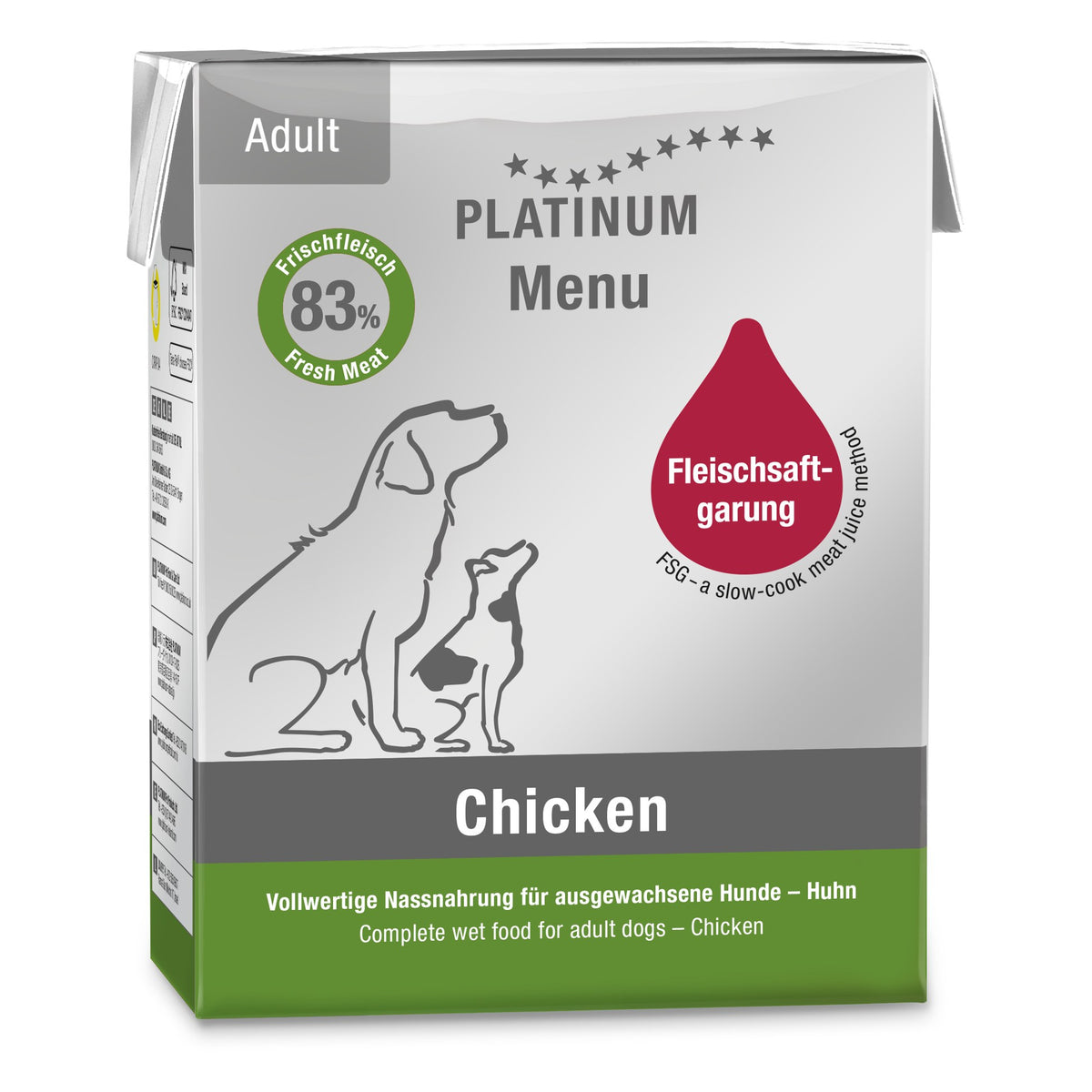 Platinum Dog Menu Adult Chicken 375 g