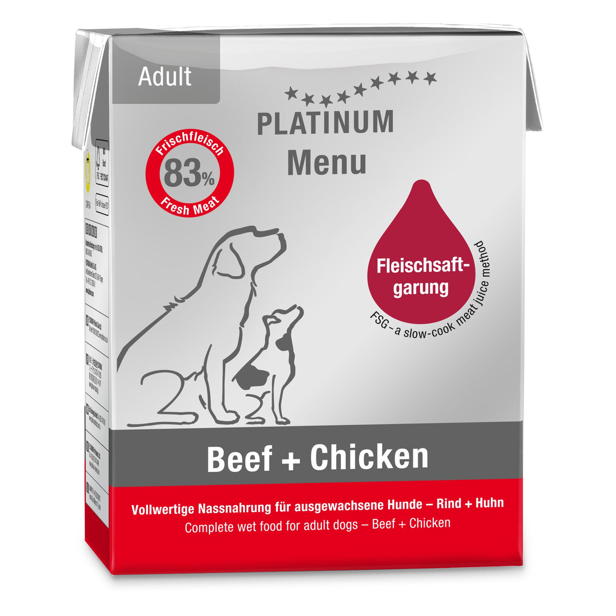 Platinum Dog Menu Adult Beef-Chicken 375 g