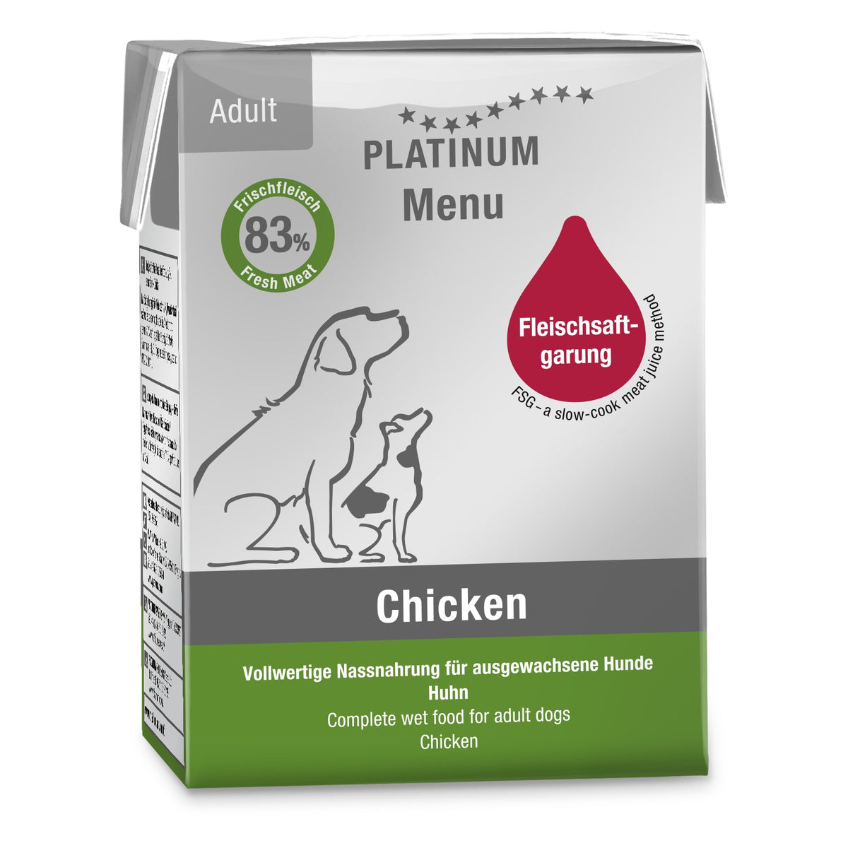 Platinum Dog Menu Adult Chicken 185 g